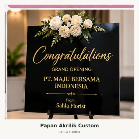 Papan Bunga Akrilik Kramatjati